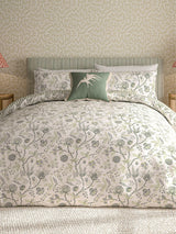 Next Sanderson Green Solaine 100% Cotton Duvet Cover Set- Buy online at McGrocer