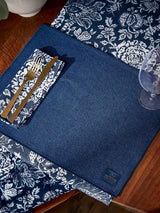 Next Bedeck of Belfast Midnight Navy Saja Stripe 100% Cotton Placemats Set of 2- Buy online at McGrocer