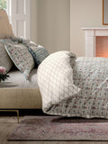 V&A red teal Indian lattice cotton duvet set (British brand)