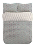 V&A red teal Indian lattice cotton duvet set (British brand)