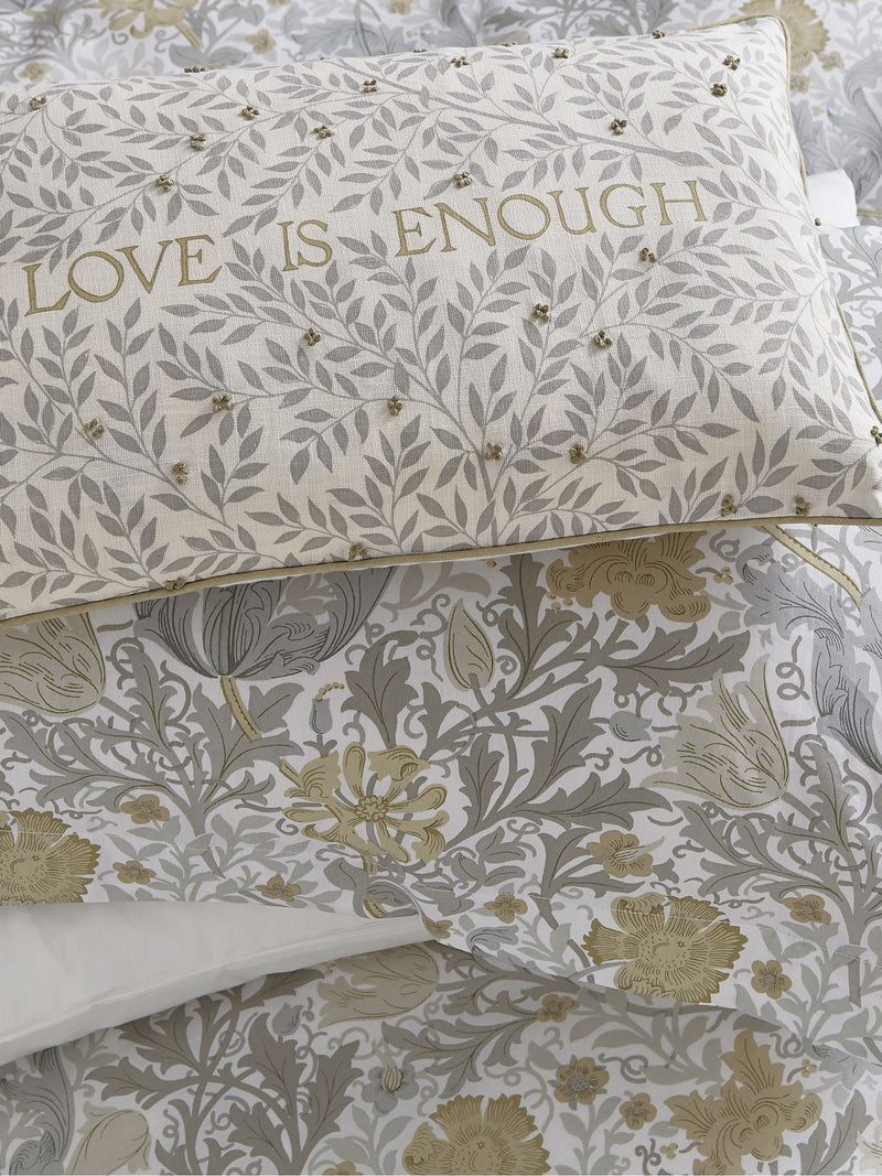 Morris & Co Neutral Compton cotton duvet set, imported from the UK