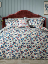 Next Land & Shore Blue Red Grove 100% Cotton Duvet Set- Buy online at McGrocer