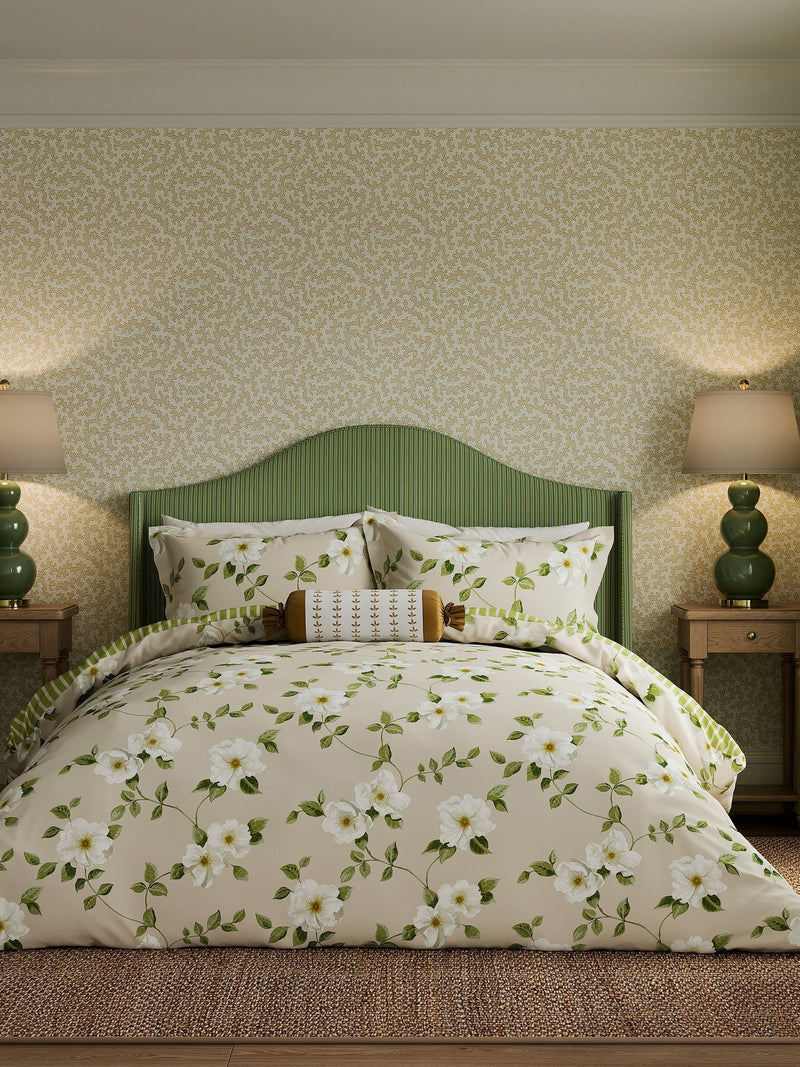 Sanderson Linen Poets Rose duvet set (British brand)