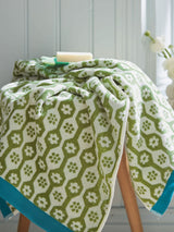 Next Land & Shore Green Daisy Jacquard Towel- Buy online at McGrocer
