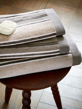 Next Bedeck of Belfast Charcoal Florence Striped Velour Towel- Buy online at McGrocer