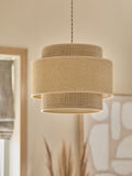 Natural Alor 2 tier easy fit ceiling light shade 31cm, UK version