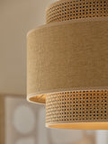 Natural Alor 2 tier easy fit ceiling light shade 31cm, UK version