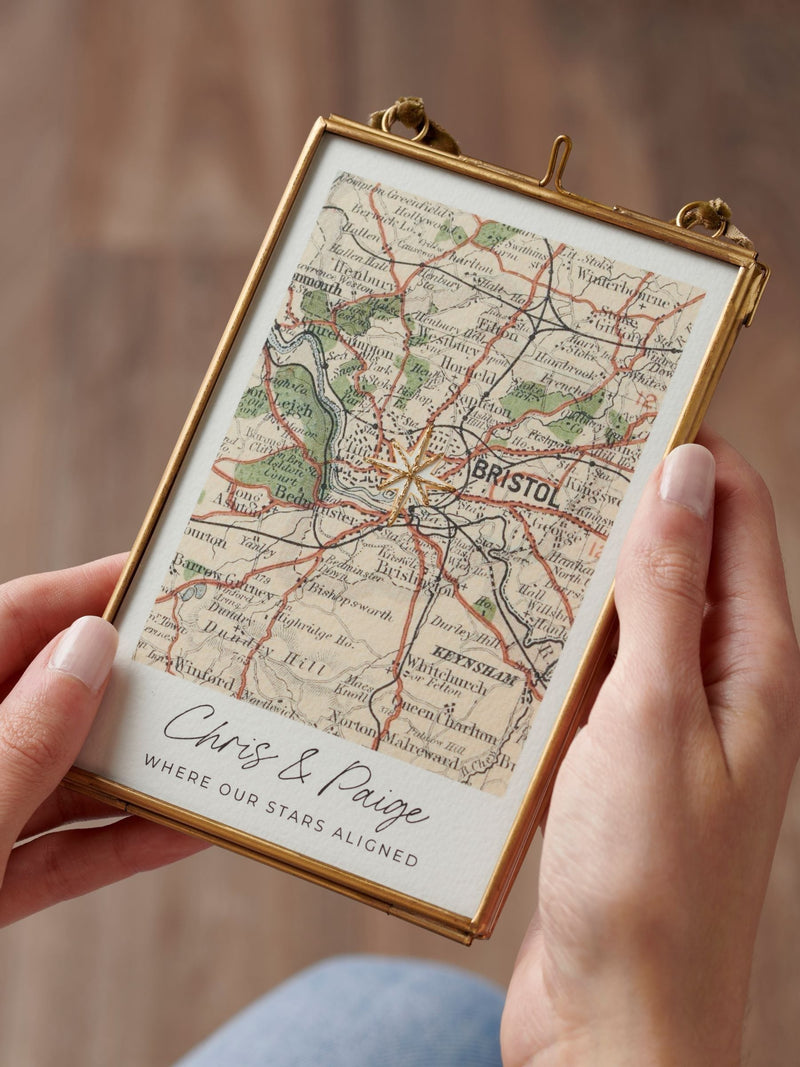 Posh Totty Designs map print 10cm x 15cm, imported from the UK