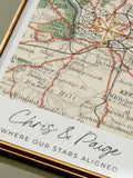 Posh Totty Designs map print 10cm x 15cm, imported from the UK