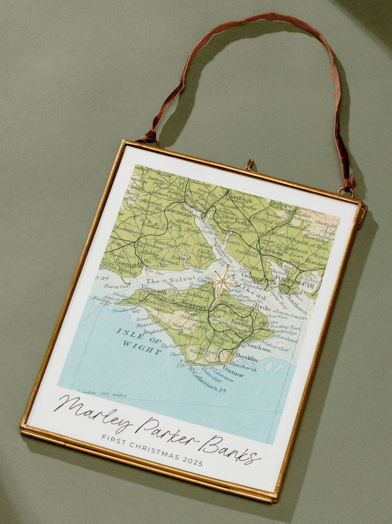 Posh Totty Designs map print 10cm x 15cm, imported from the UK