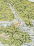 Posh Totty Designs map print 10cm x 15cm, imported from the UK