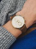 Brown N. Premium leather strap watch (British brand)