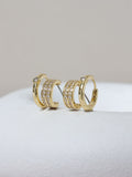Jon Richard 14K gold pave hoops 10mm x 22mm, UK version