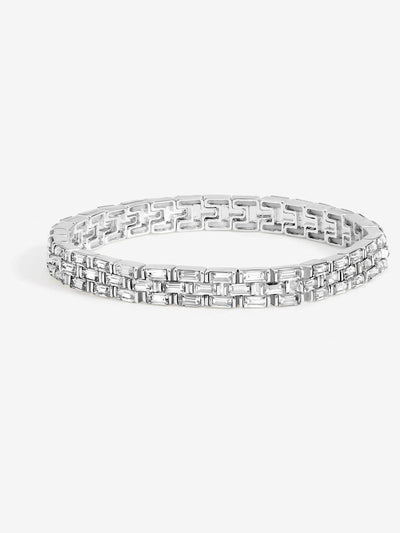 Next Jon Richard Silver Plated and Crystal Chain Stretch Bracelet 172.8mm- Buy online at McGrocer