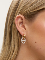 Next Jon Richard 18K Gold Plated Crystal Link Drop Earrings Fashion Jewelry 13mm x 28mm- Buy online at McGrocer