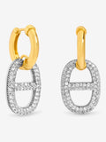 Jon Richard 18K gold plated crystal drop earrings 13mm x 28mm, UK version