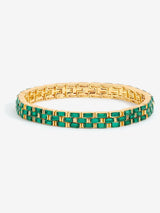 Next Jon Richard Gold Plated Emerald Chain Stretch Bracelet - Fashion Jewellery - 7mm Width, 172.8mm Length- Buy online at McGrocer