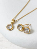 Jon Richard gold tone waterproof crystal besel pendant, UK version