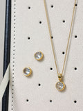 Jon Richard gold tone waterproof crystal besel pendant, UK version
