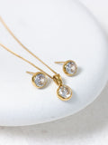 Jon Richard gold tone waterproof crystal besel pendant, UK version