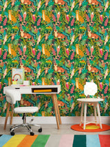 Next Hoopla Walls Green Animal Kingdom Print Wallpaper 10m- Buy online at McGrocer
