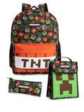 Vanilla Underground Black Minecraft backpack set 3 piece, UK version