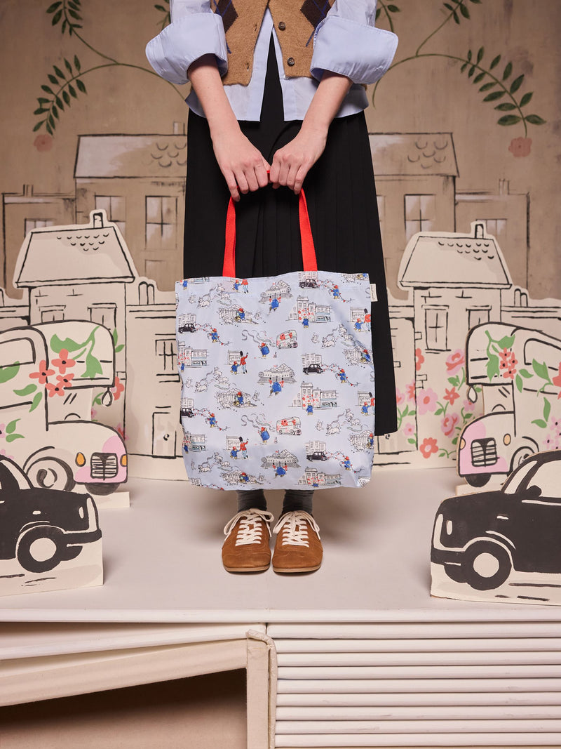 Cath Kidston Blue Paddington London small foldaway tote bag (British brand)