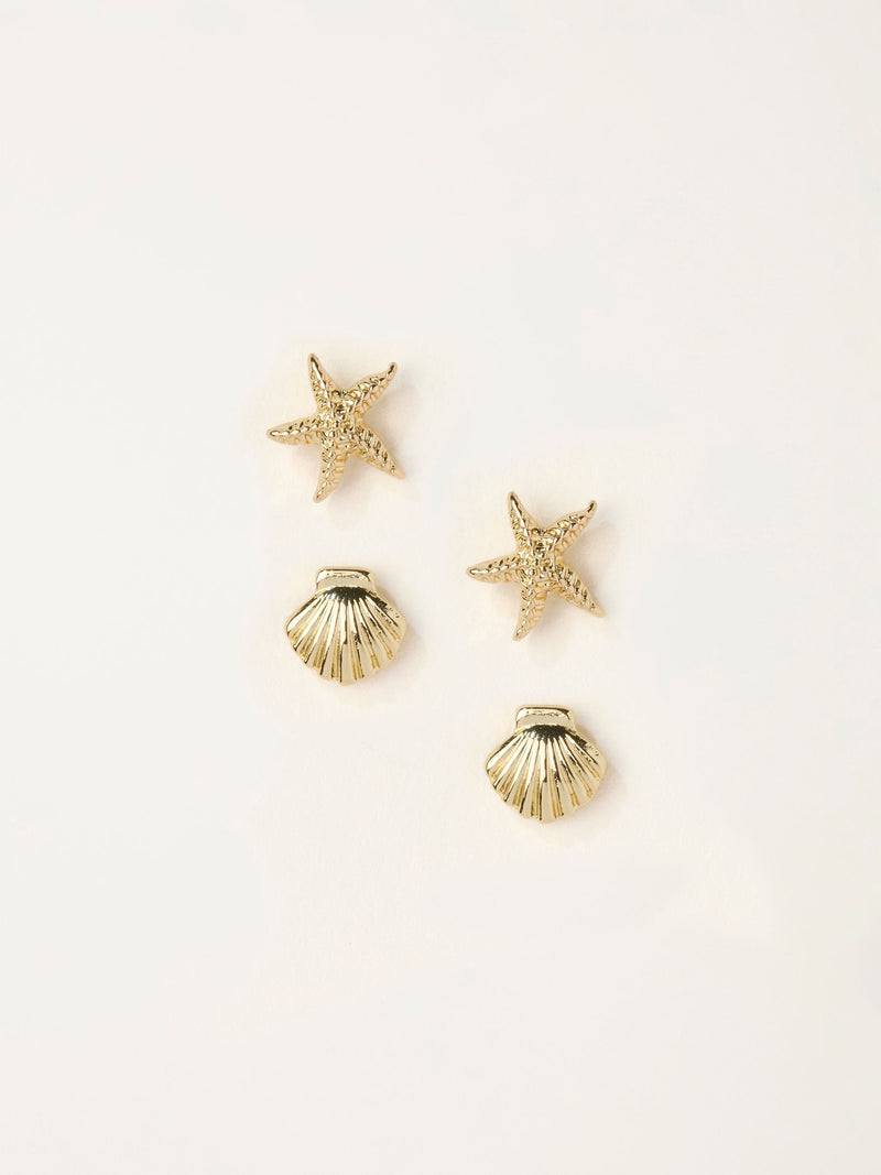 FatFace seaside stud earrings 2-pack, UK version