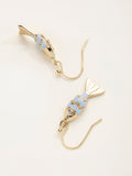 FatFace gold tone fish drop earrings, imported from the UK