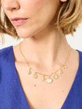 FatFace gold tone sealife charm necklace (British brand)