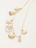 FatFace gold tone sealife charm necklace (British brand)