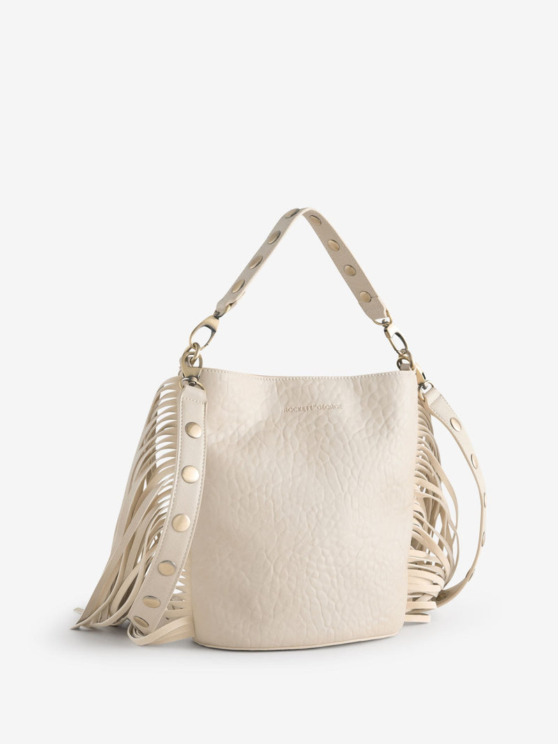 Rockett St George stone star studded tassel PU bucket bag, UK version