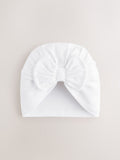 White baby turban 2 pack 0-18 months (British brand)