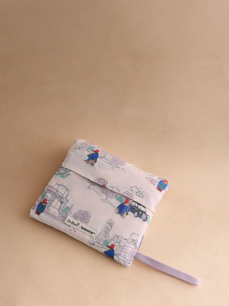 Cath Kidston large foldaway tote bag in Ecru Paddington design (British brand)