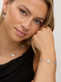 Jon Richard silver plated jet station clover necklace, UK version