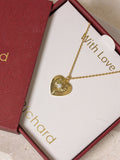 Jon Richard 18K gold plated heart pendant in gift box, UK version