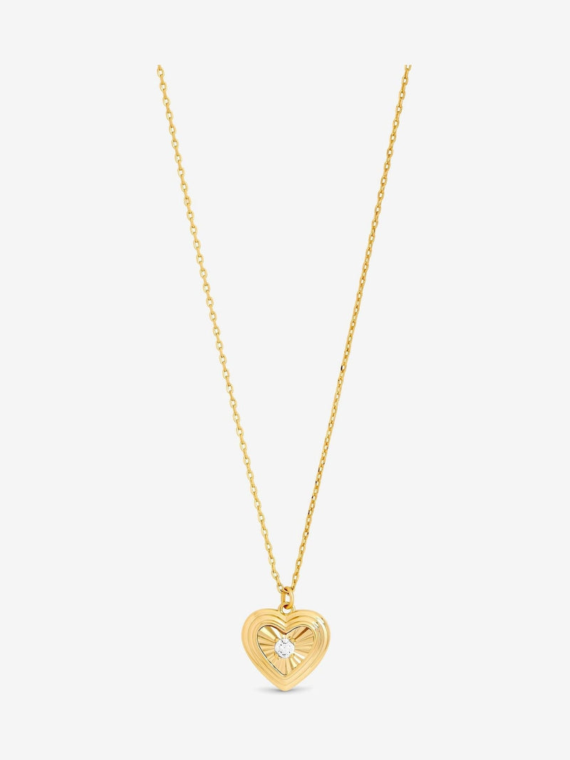 Jon Richard 18K gold plated heart pendant in gift box, UK version