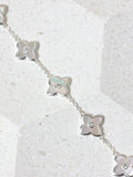 Jon Richard Silver Plated and Mother of Pearl Clover Bracelet