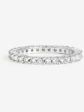 925 Sterling Silver Cubic Zirconia Pave Eternity Ring