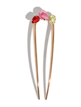 Next Kitsch Metal Gemstone French Hair Pin Red, Pink & Green Hair Styling Pin- Buy online at McGrocer