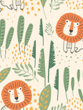Hoopla Walls Happy Lion A4 wallpaper sample - British product
