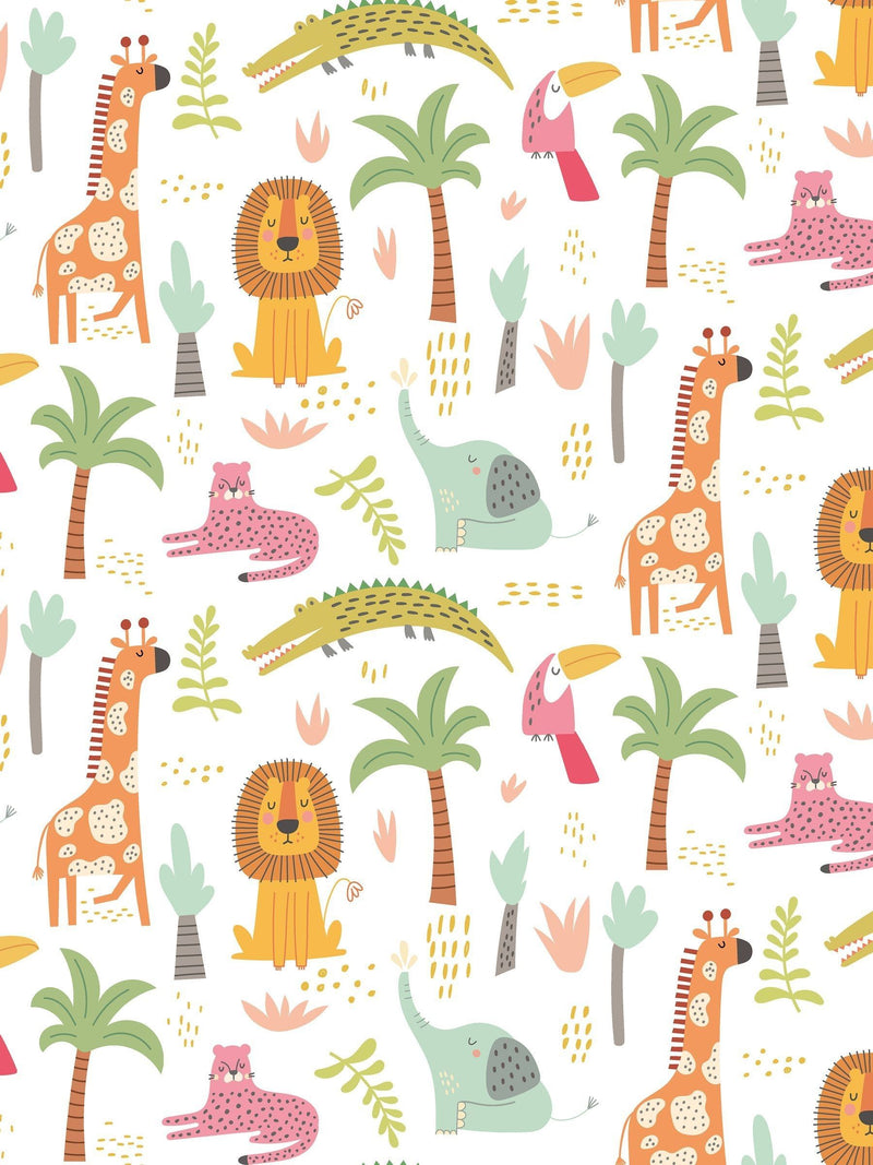 Hoopla Walls Safari Boogie A4 wallpaper sample, imported from the UK