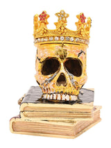 Next Widdop Gold Gothic Gold Skull with Crown Jewellery Box 7.5x6x5cm- Buy online at McGrocer