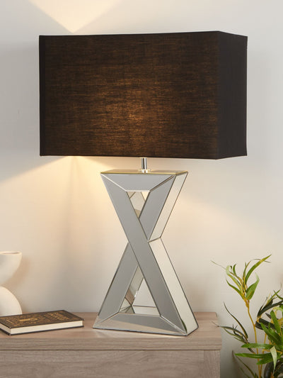 Next Searchlight Chrome Xylo Table Lamp 47.5cm- Buy online at McGrocer