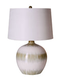 Searchlight Soraya green ombre ceramic table lamp (British brand)