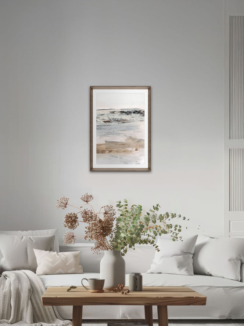 Brookpace August II wall art in walnut frame 50x70cm - British product