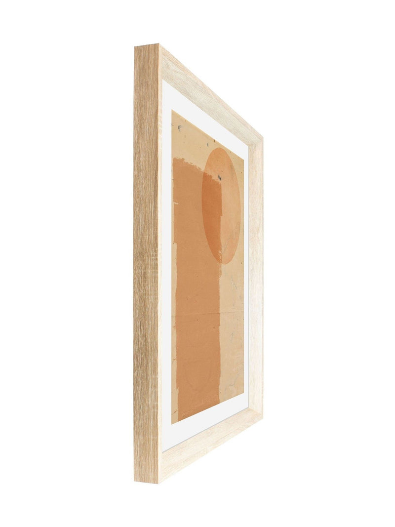 Brookpace Lascelles Sunset Abstract Scandi Wall Art in natural wood frame 40 x 50cm - British product