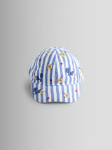 Next JoJo Maman Bébé Ecru Striped Embroidered Baby Cap- Buy online at McGrocer