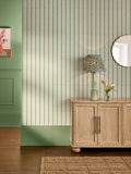 Wallpaper sample Painterly Stripe Green A4 - British product