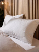Next Snuggledown 2 Pack Luxury Quilted Firm Side Sleeper White Pillows Size ONE- Buy online at McGrocer
